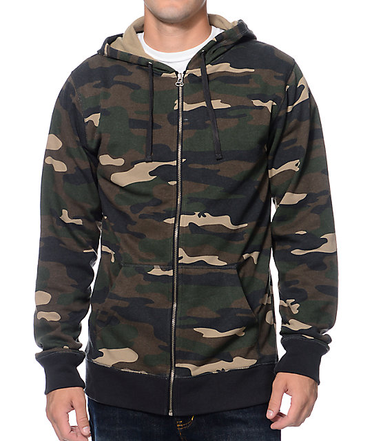 Zine Camo Me Bad Zip Up Hoodie | Zumiez