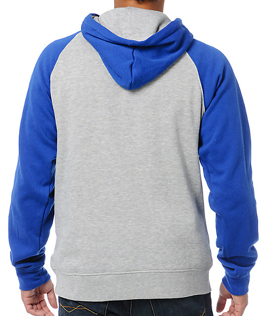 Zine Campus Grey & Blue Pullover Hoodie | Zumiez