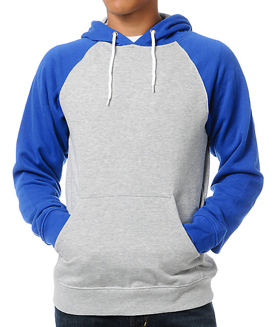 Zine Campus Grey & Blue Pullover Hoodie | Zumiez