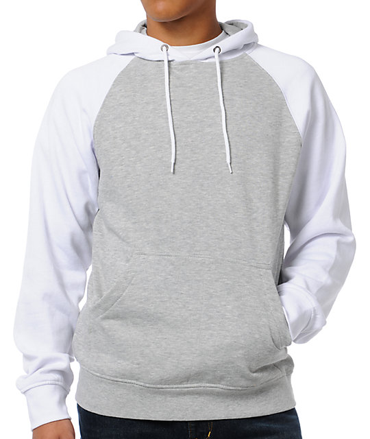 white grey hoodie