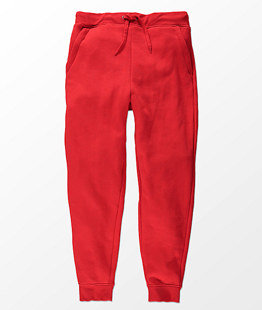 Zine Cap Red Fleece Jogger Pants | Zumiez