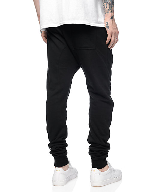 Zine Cover Black Solid Knit Jogger Pants | Zumiez