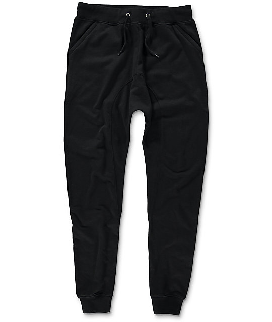 Zine Cover Black Solid Knit Jogger Pants at Zumiez : PDP