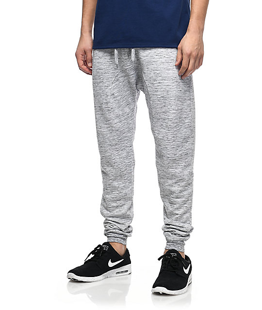 grey knit joggers