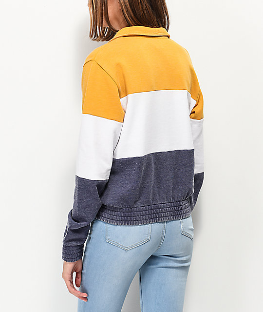 quarter button sweatshirt