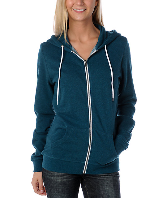 Zine Deep Heather Teal Hoodie | Zumiez