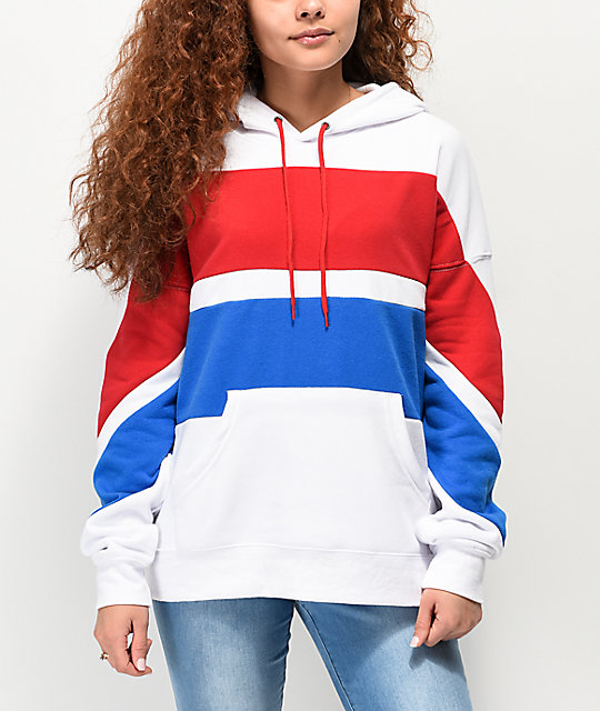 red white blue hoodie