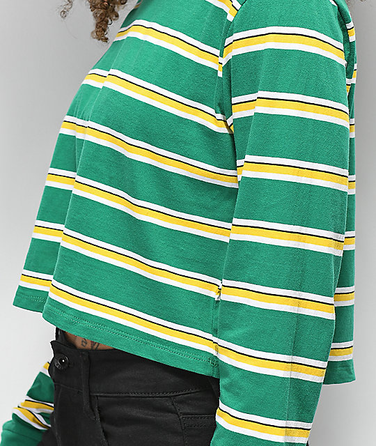 green yellow striped shirt