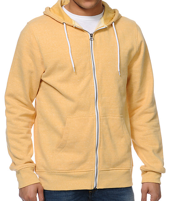 mustard yellow zip hoodie