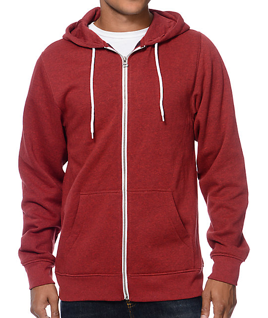 Zine Hooligan Blood Red Zip Up Hoodie | Zumiez