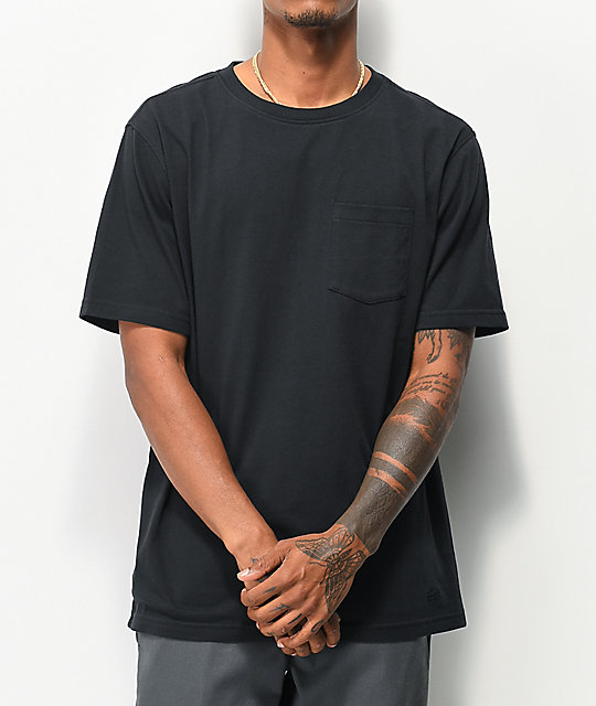 black pocket tee