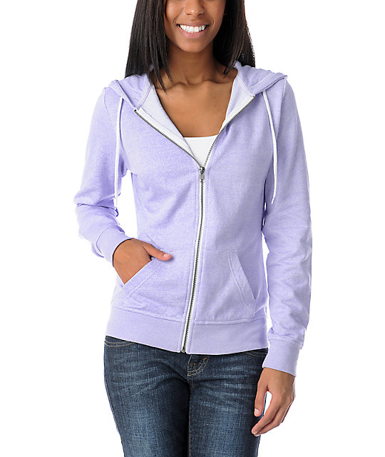 lavender zip hoodie