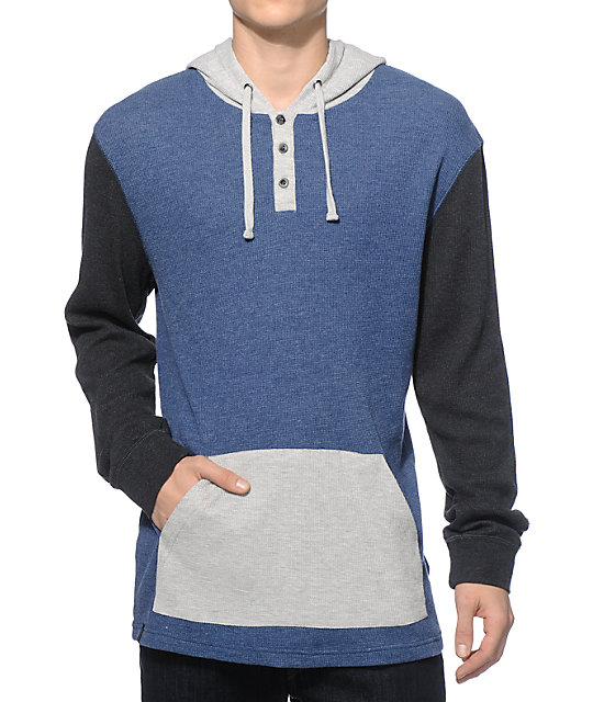 3 button henley hoodie