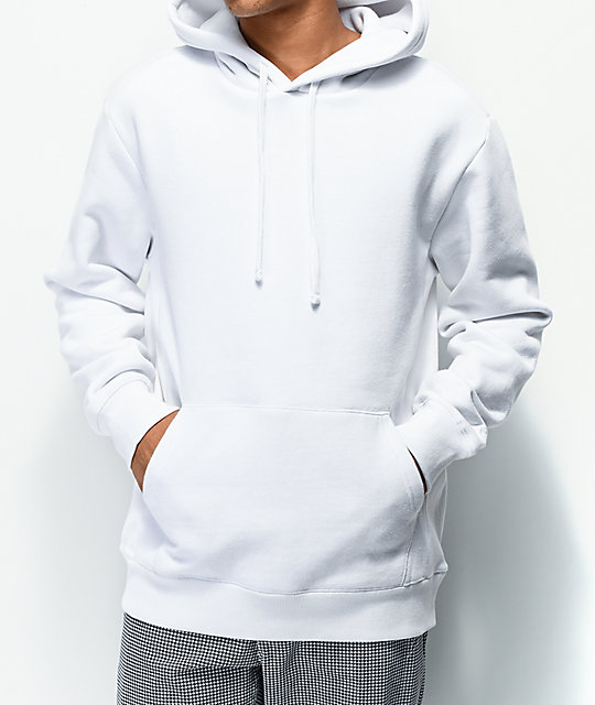 simple white hoodie