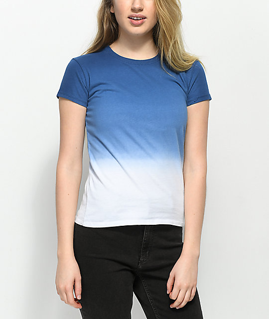 Zine Nikki Blue Dip Dye Baby T Shirt