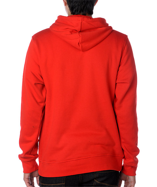 solid red hoodie
