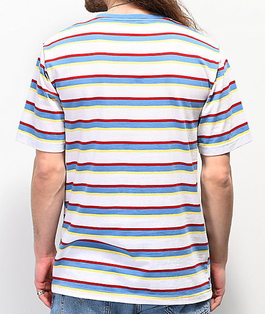 camisetas blancas con azul