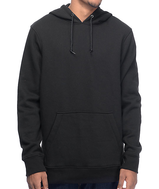 black fleece pullover