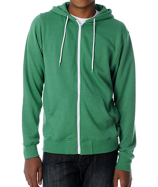 solid green hoodie