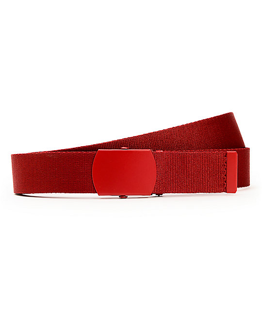 Zine Webster Burgundy Web Belt | Zumiez