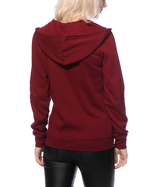 sudadera roja cremallera