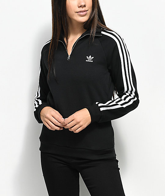 adidas womens black zip up hoodie