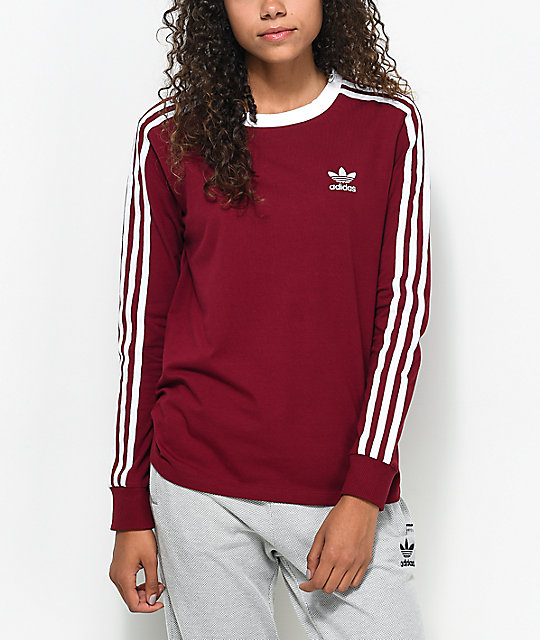 burgundy adidas outfit