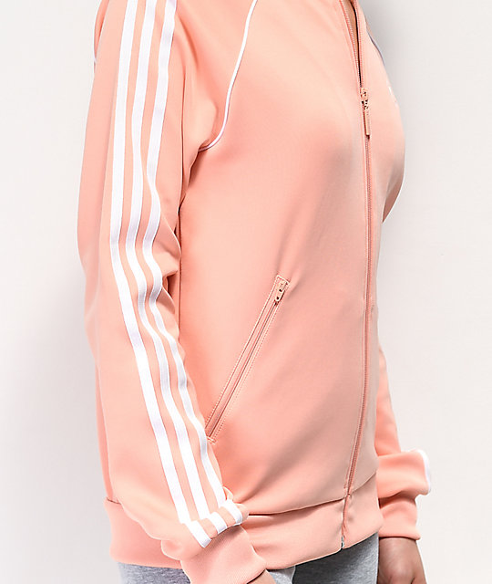 dust pink adidas hoodie