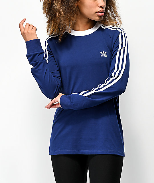 adidas blue long sleeve shirt