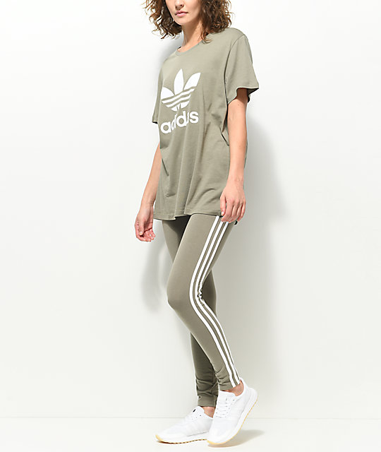 womens adidas khaki leggings