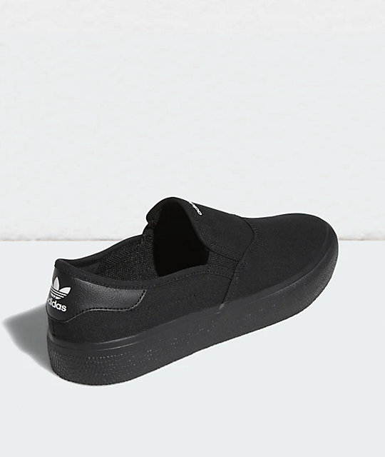 adidas 3MC All Black Slip On Shoes | Zumiez.ca