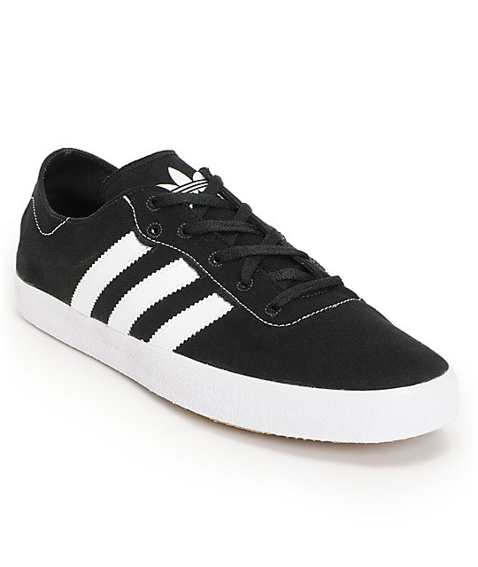 adidas Adi Ease Surf Black & Running White Canvas Canvas Shoes | Zumiez