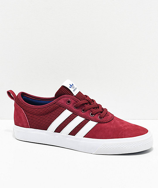 maroon adidas shoes