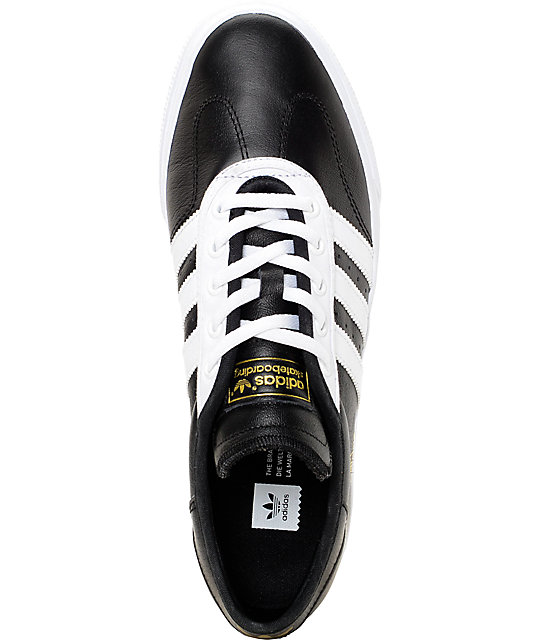 adidas AdiEase Universal Black & White Leather Shoes | Zumiez