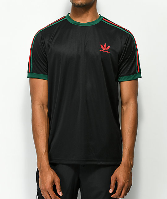 black and red adidas outfit