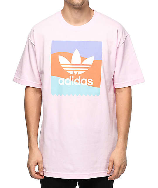 pastel pink adidas shirt