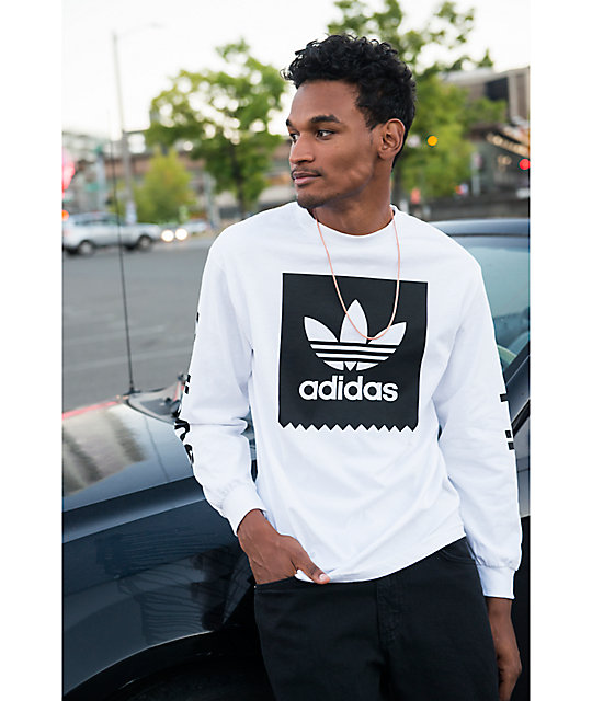 adidas long sleeve top mens white