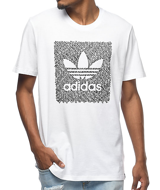 adidas Blackbird Word Camo White T-Shirt | Zumiez