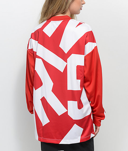 red and white adidas sweater