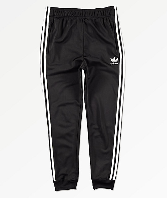 black and white jogging pants