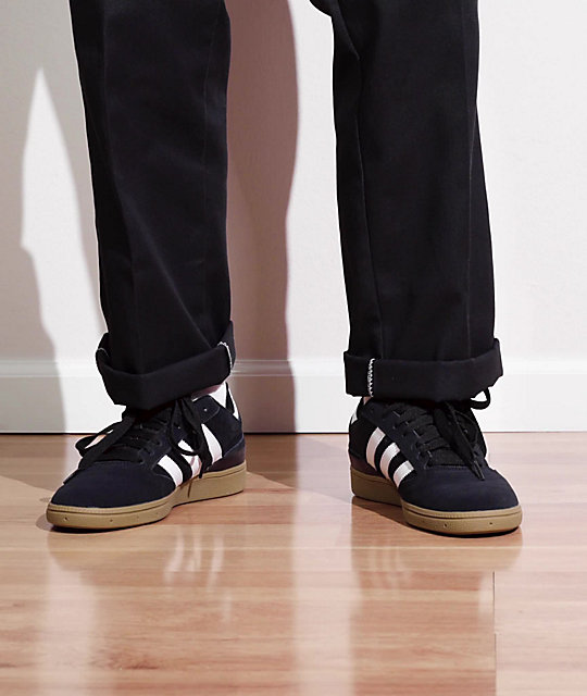 adidas Pro zapatos skate blanco, negro goma