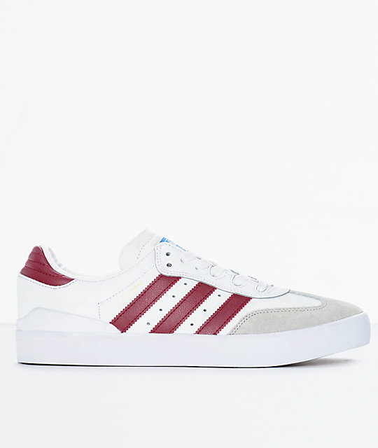 adidas busenitz vulc samba rx white & burgundy shoes