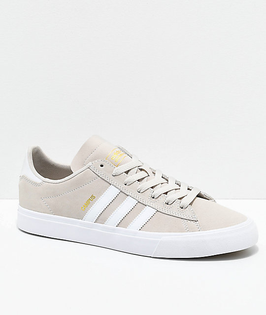 Adidas Campus Vulc Ii Zapatos En Color Crema Y Blanco