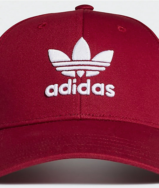 burgundy adidas cap