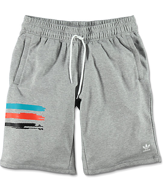 adidas Courtside Clima Grey Sweat Shorts at Zumiez : PDP