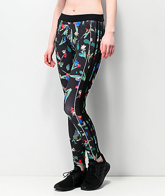 adidas pants with flowers