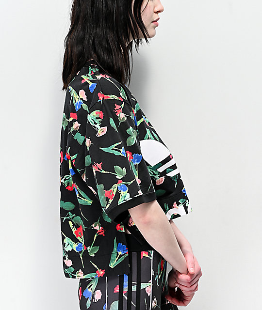adidas floral tee shirt