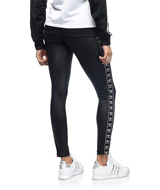 adidas leggings with logo down the side