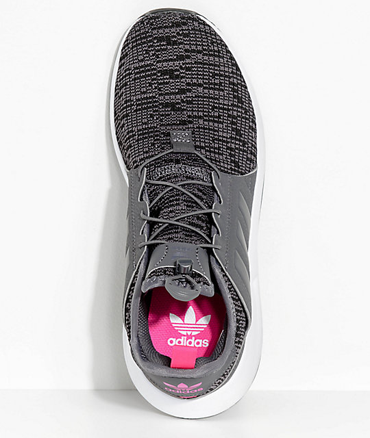 adidas Kids Xplorer Grey &amp; White Shoes Zumiez