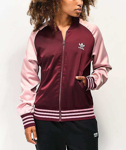 adidas trace maroon jacket